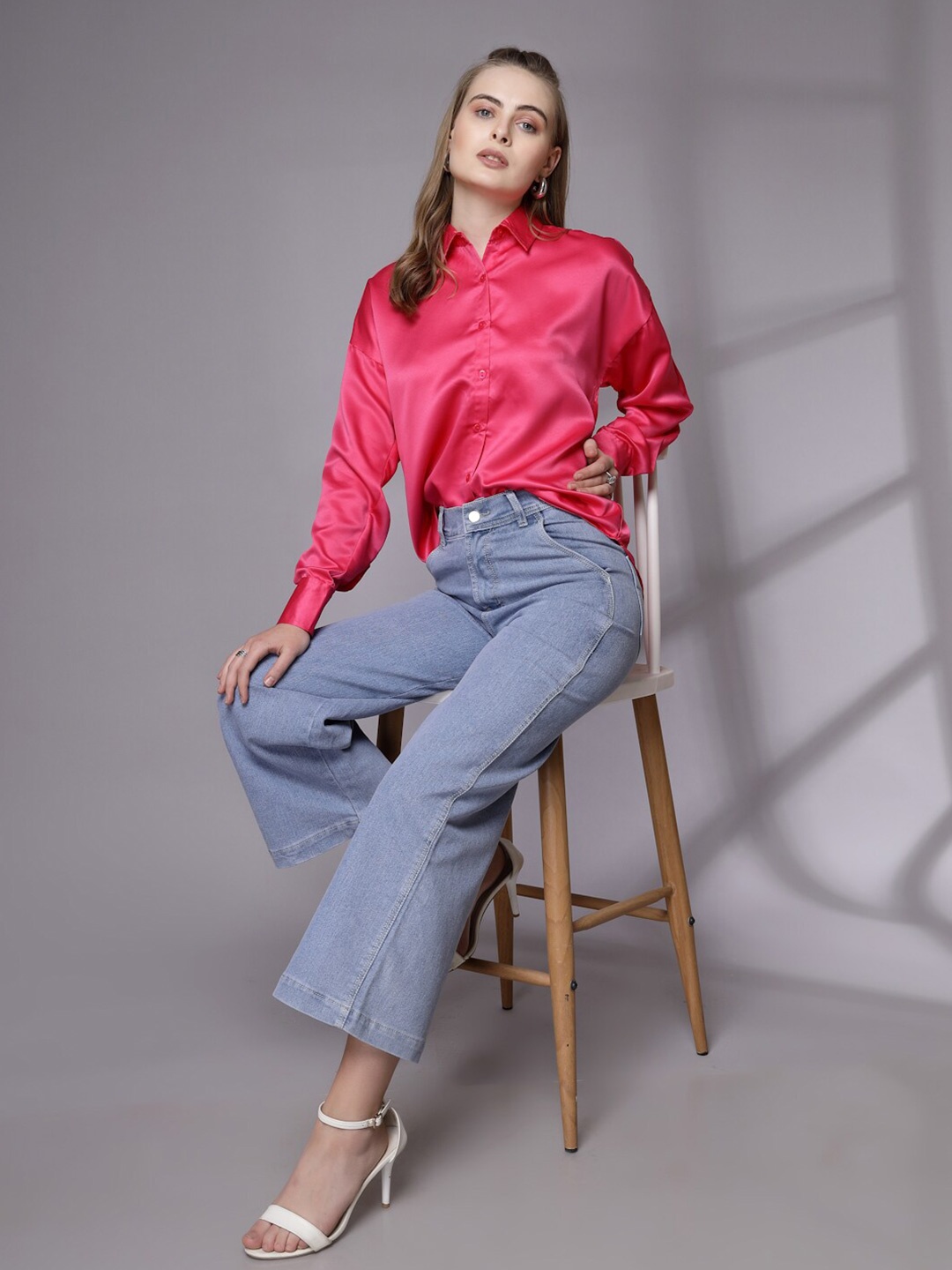 

Freehand by The Indian Garage Co Spread Collar Casual Shirt, Pink