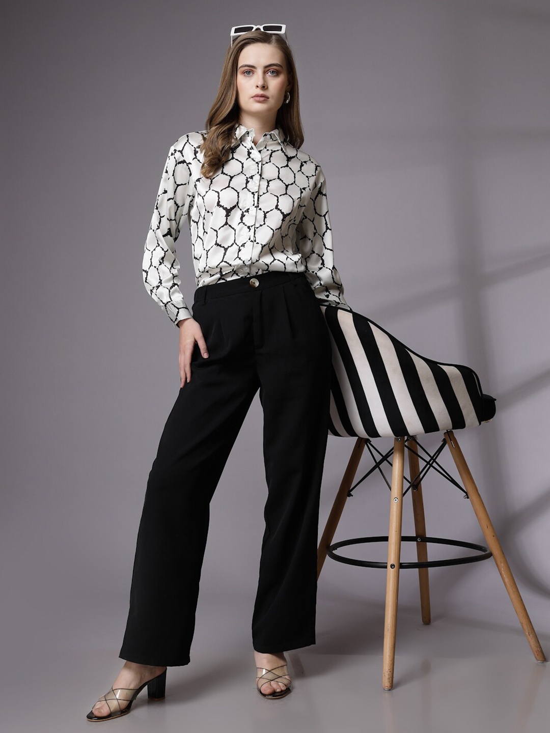

Freehand by The Indian Garage Co Geometric Printed Casual Shirt, White