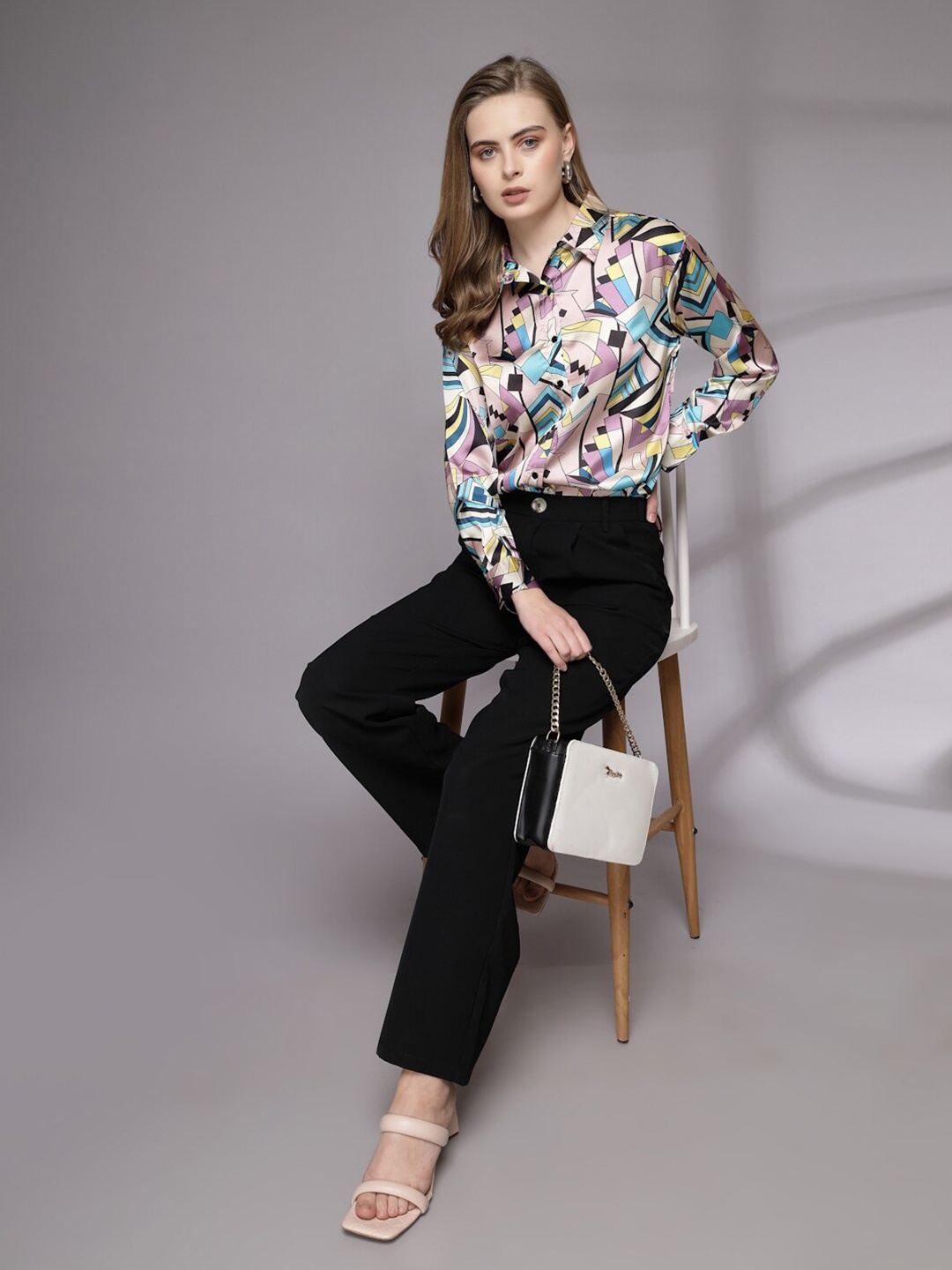 

Freehand by The Indian Garage Co Abstract Printed Casual Shirt, White