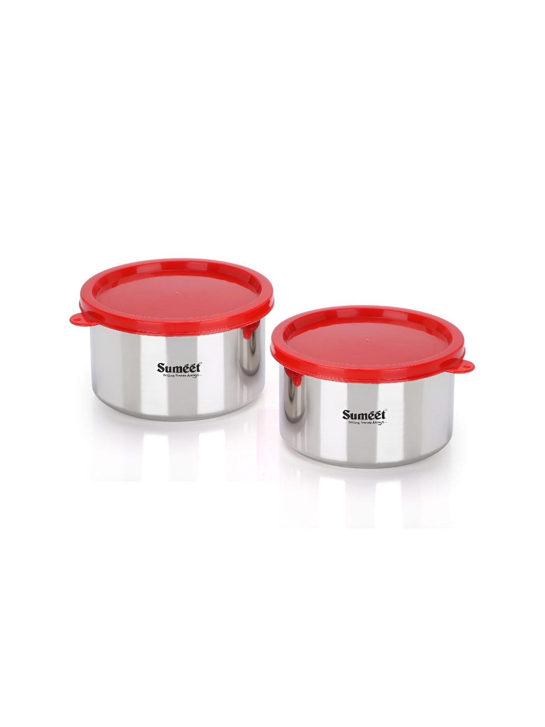 

Sumeet Silver Toned 2 Pieces Stainless Steel Food Container