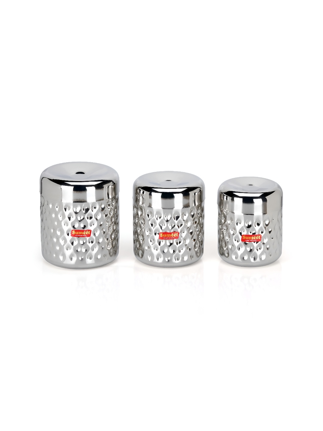 

Sumeet Silver Toned 3 Pieces Stainless Steel Food Container