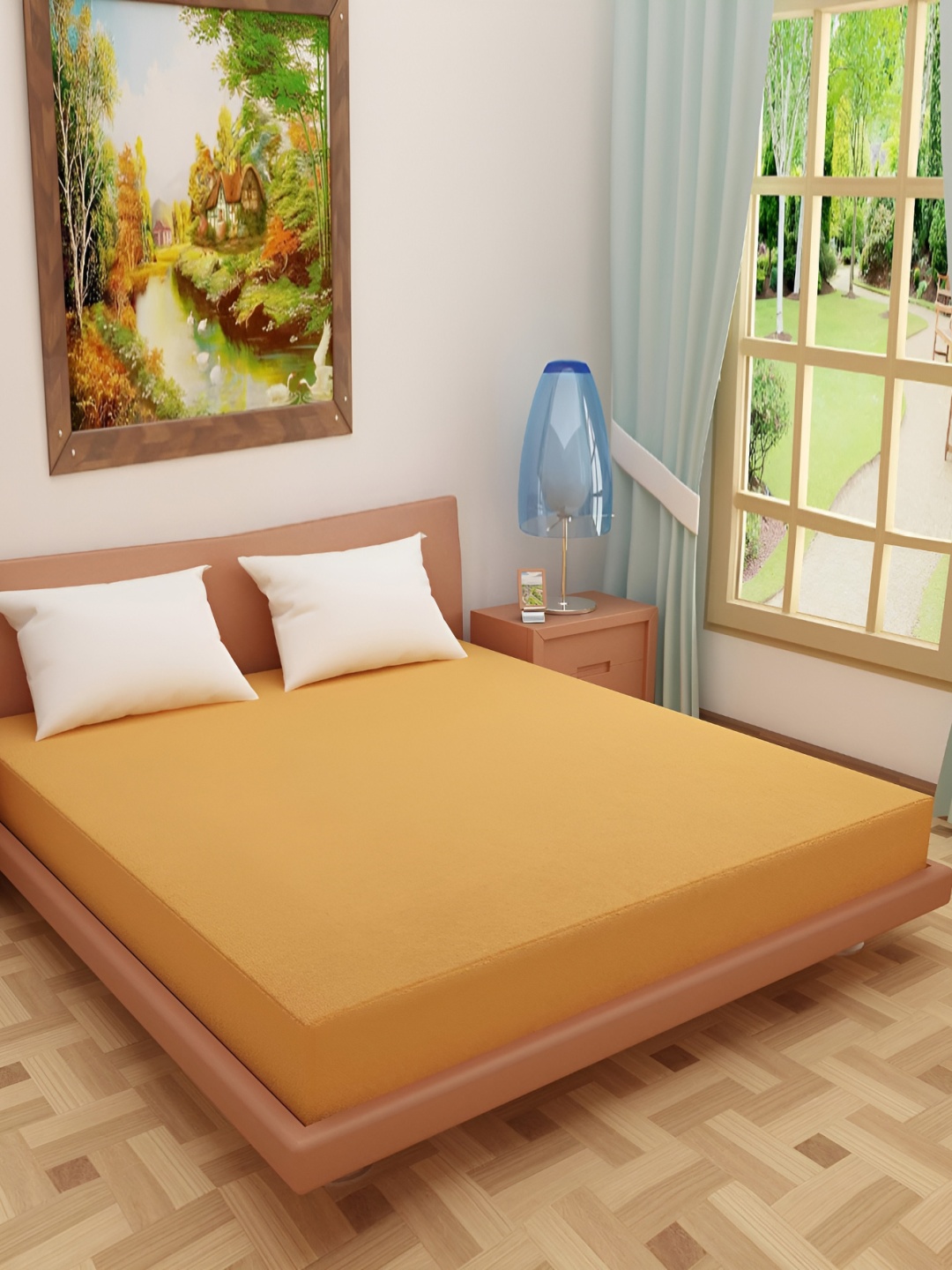 

Nivasam Gold-Toned Terry Water Resistant Mattress Protector