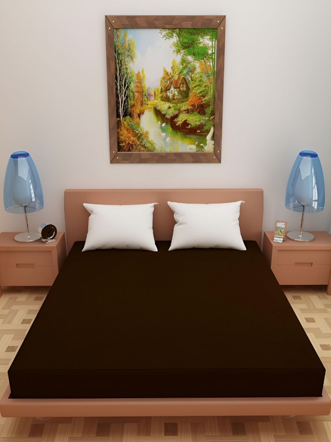

Nivasam Coffee Brown Terry Water Resistant Mattress Protector