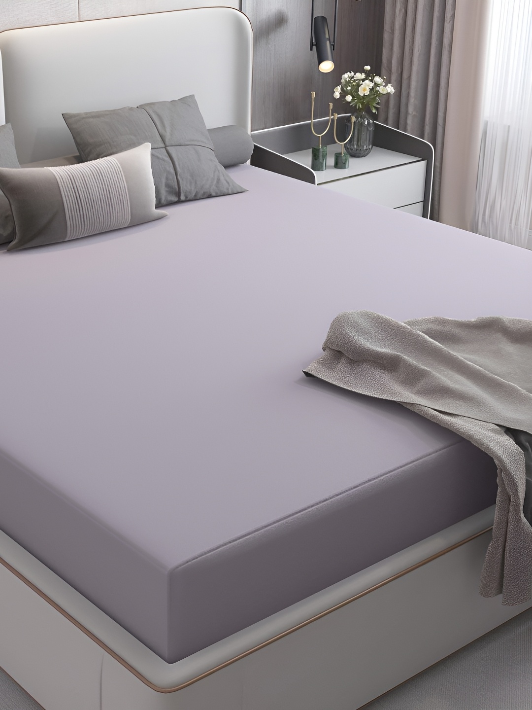 

Nivasam Grey Terry Water Resistant Mattress Protector