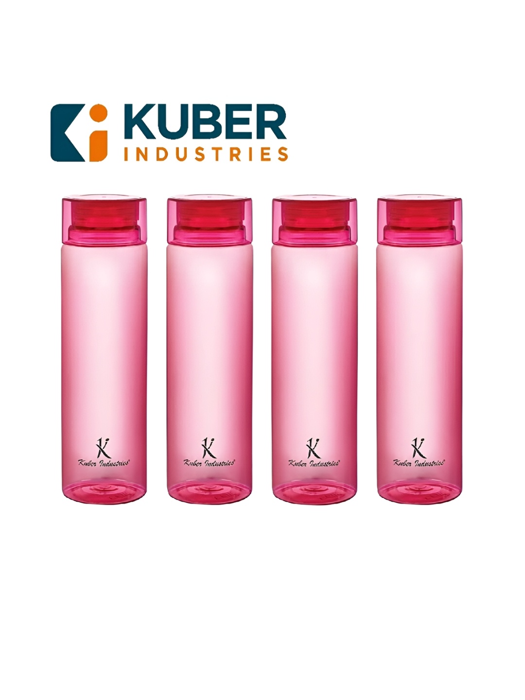 

Kuber Industries Pink Set of 6 Plastic Solid Water Bottle