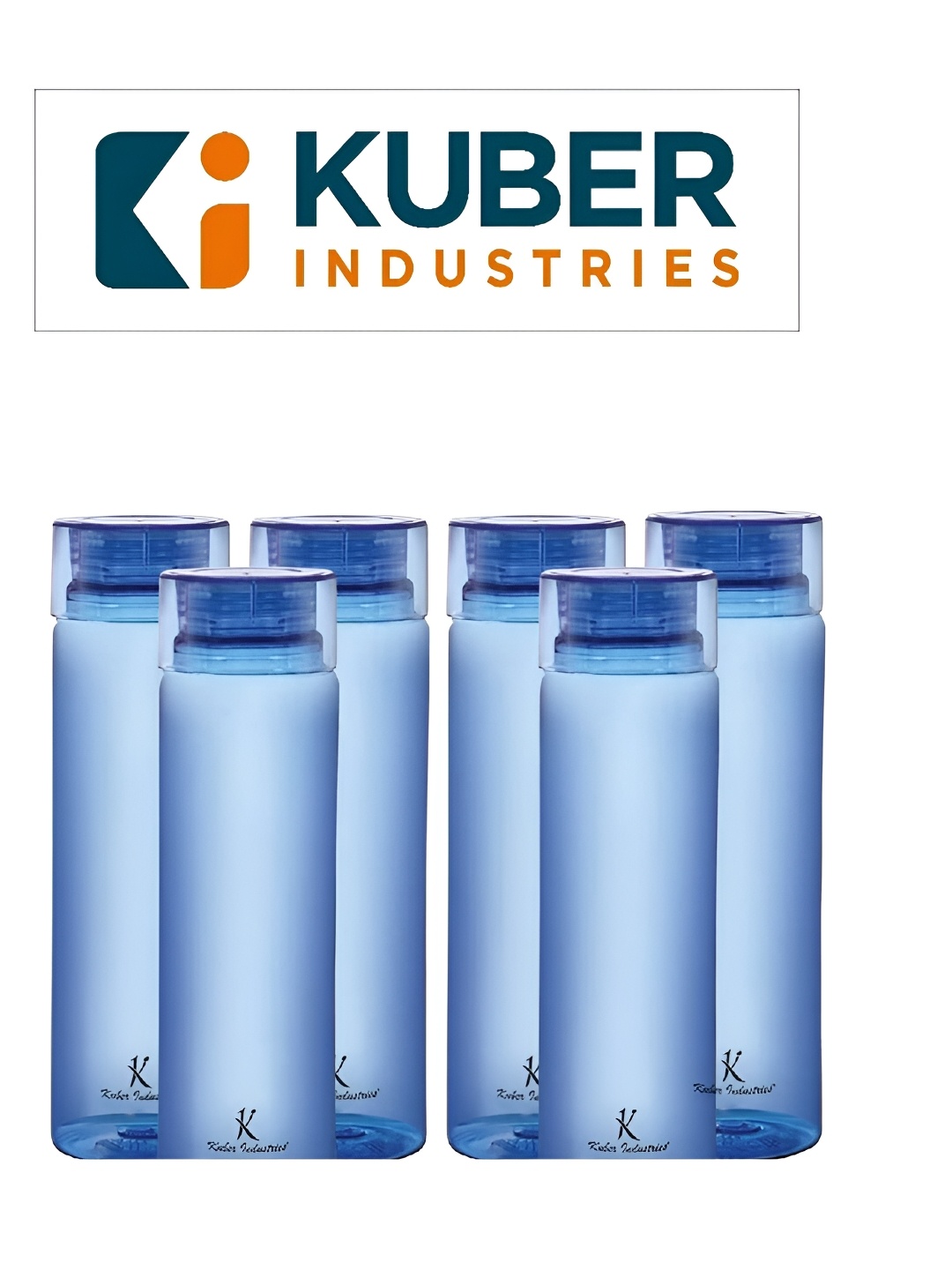 

Kuber Industries Blue Set of 6 Plastic Solid Water Bottle