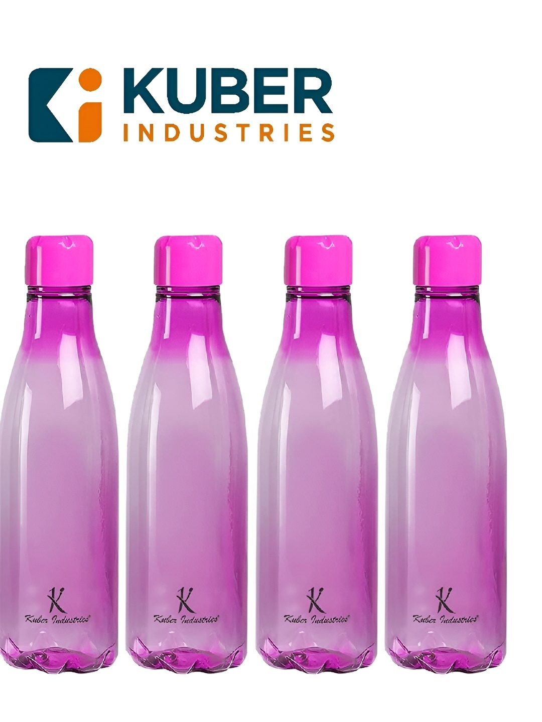 

Kuber Industries Purple Set of 4 Plastic Printed Water Bottle