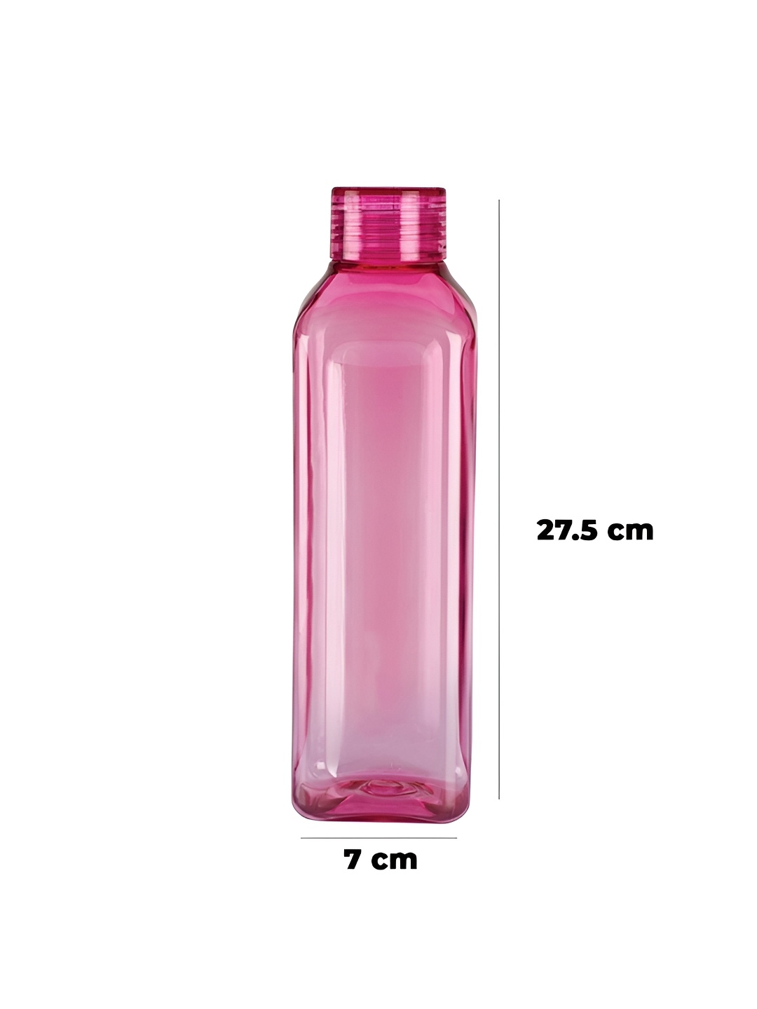 

Kuber Industries Pink Set of 6 Plastic Solid Water Bottle