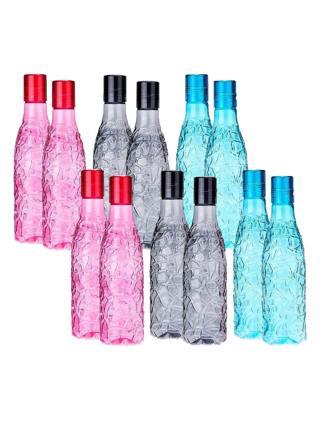 Kuber Industries Assorted 12pcs Plastic Solid Water Bottle