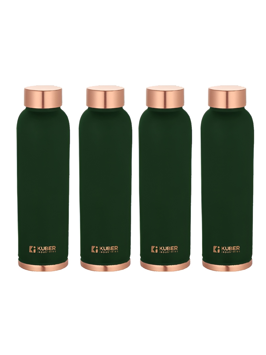 

Kuber Industries Green & Copper-Toned Set of 4 Copper Printed Water Bottle