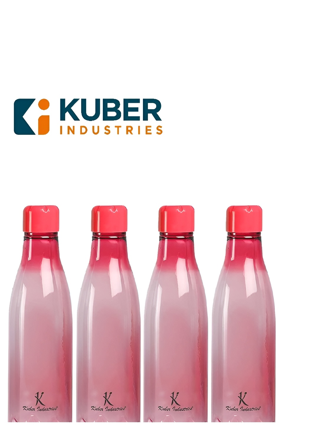 

Kuber Industries Pink Set of 6 Plastic Printed Water Bottle