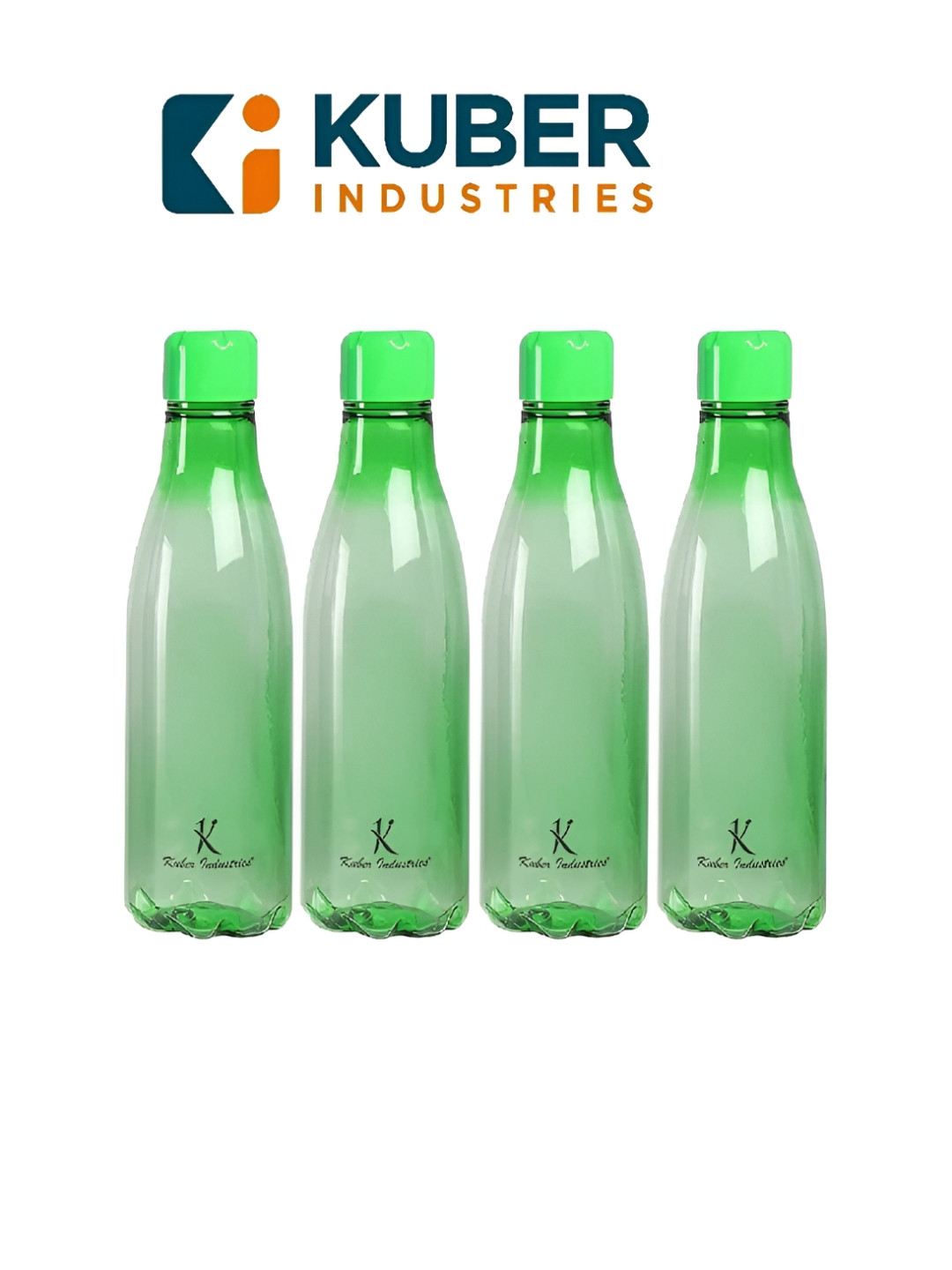 

Kuber Industries Green Set of 4 Plastic Solid Water Bottle