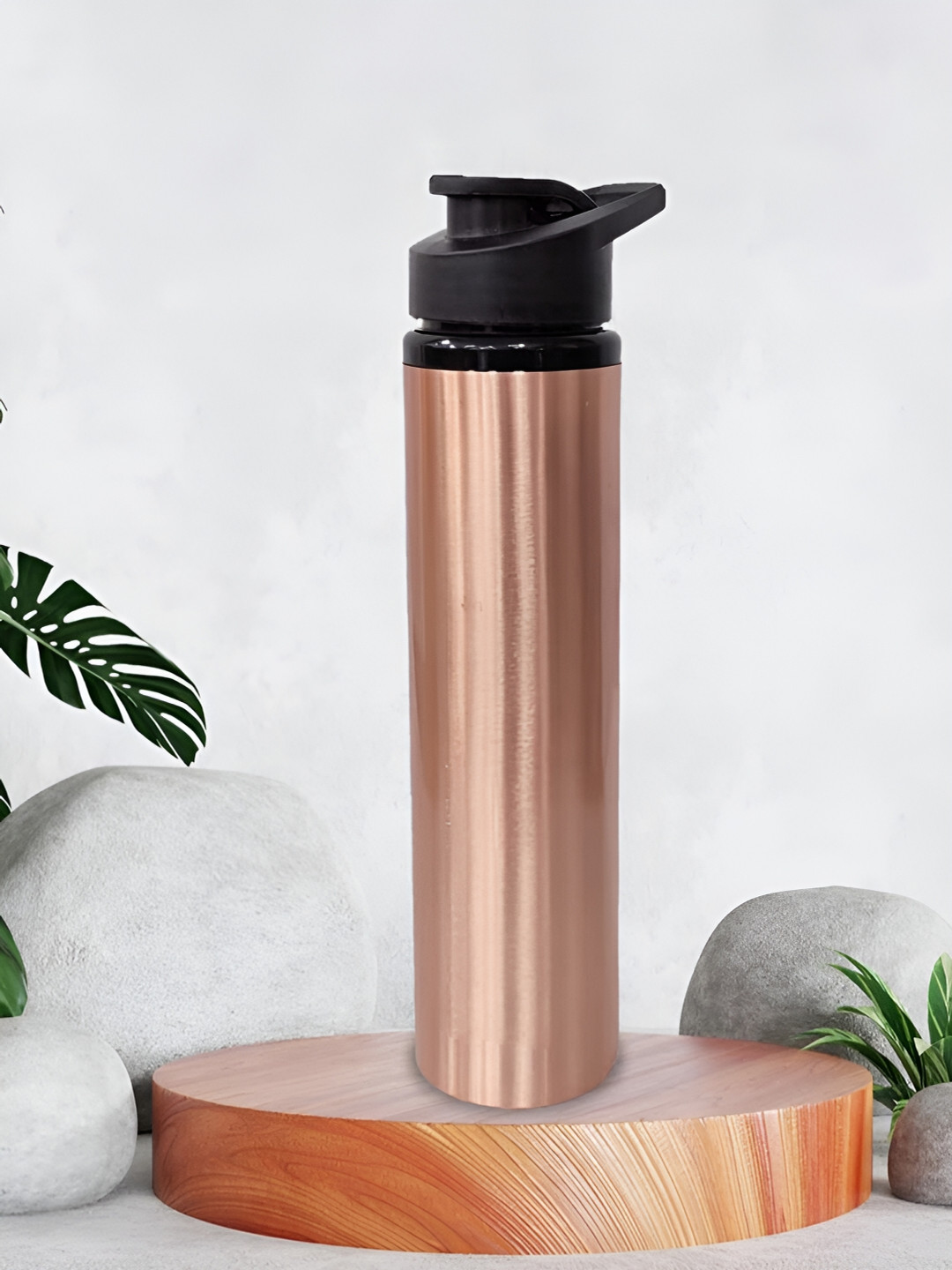 

Kuber Industries Copper-Toned & Black Set of 2 Copper Solid Water Bottle