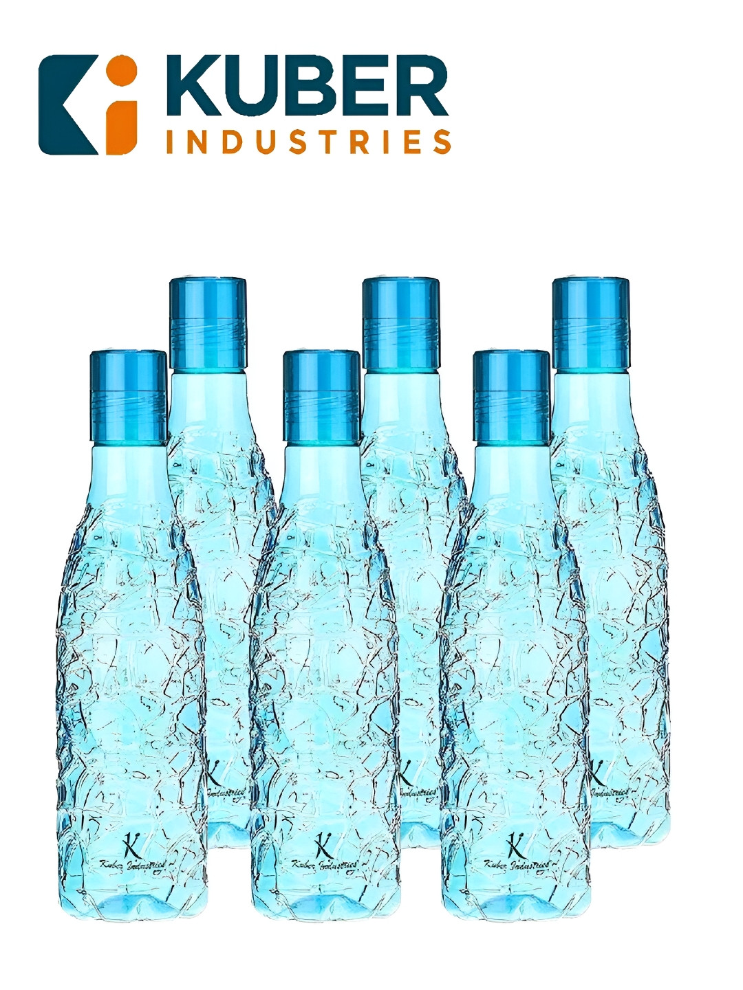 

Kuber Industries Blue Set of 6 Plastic Solid Water Bottle