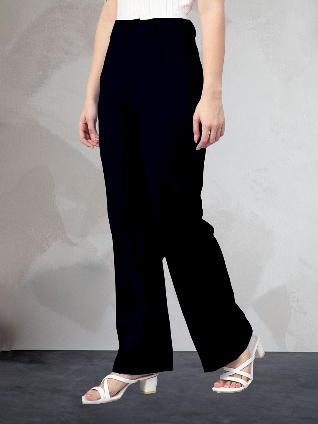

N N ENTERPRISE Women Original High-Rise Trousers, Black