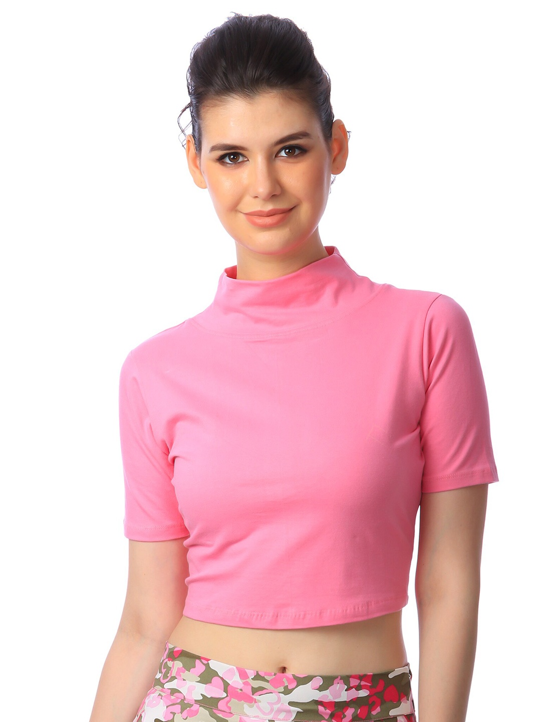 SCORPIUS Cotton Crop Top, Pink