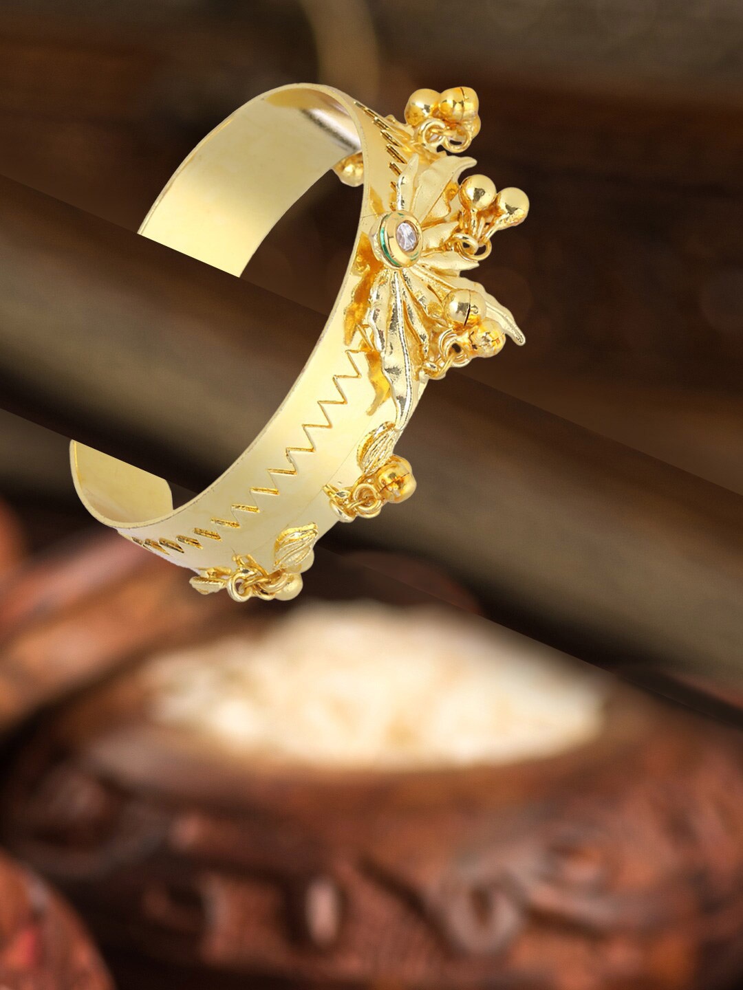 

Anouk Women Brass Gold-Plated Wraparound Bracelet