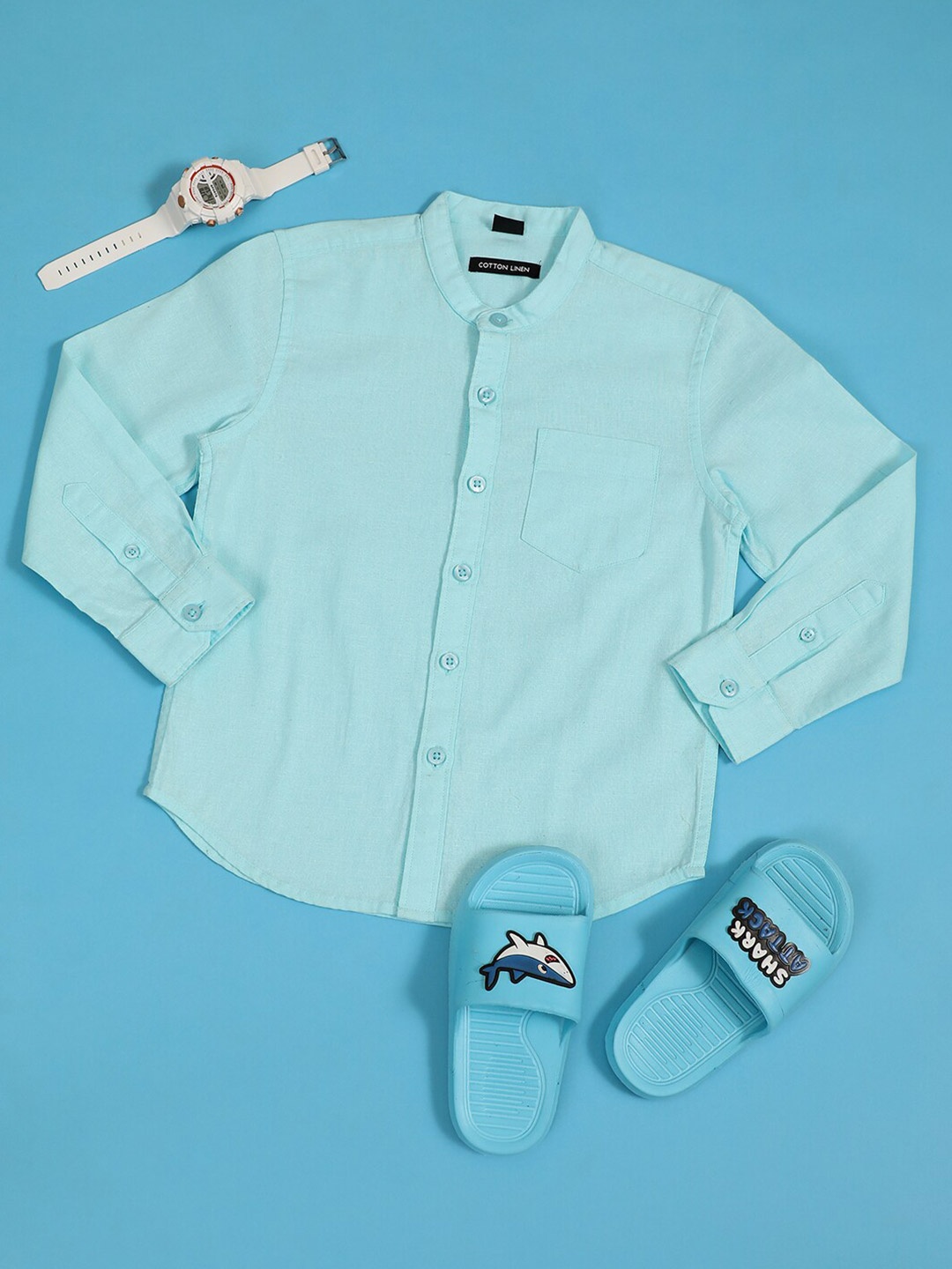 

Hoop Boys Opaque Casual Shirt, Blue