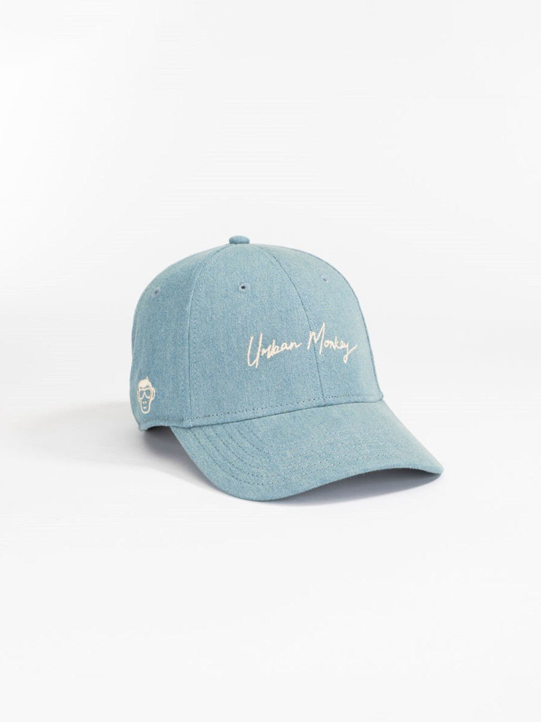 

Urban Monkey Unisex Embroidered Baseball Cap, Blue
