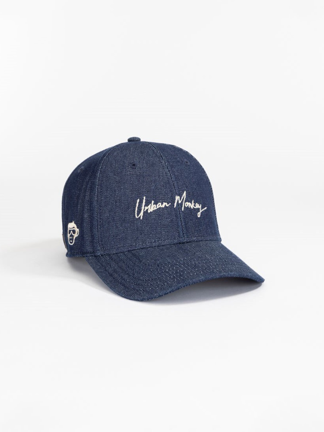 

Urban Monkey Unisex Embroidered Baseball Cap, Blue