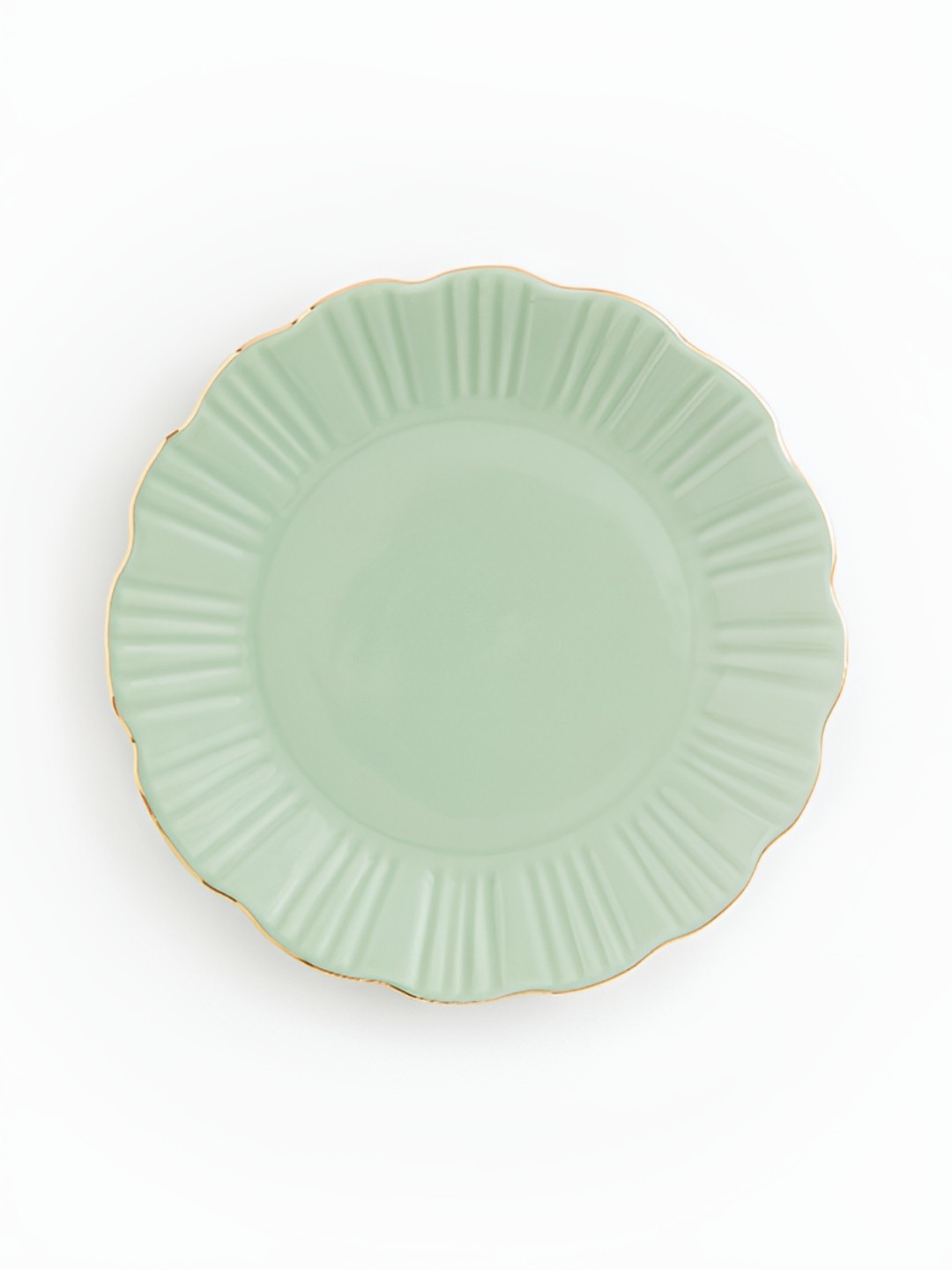 

H&M Green Porcelain Plate, Sea green