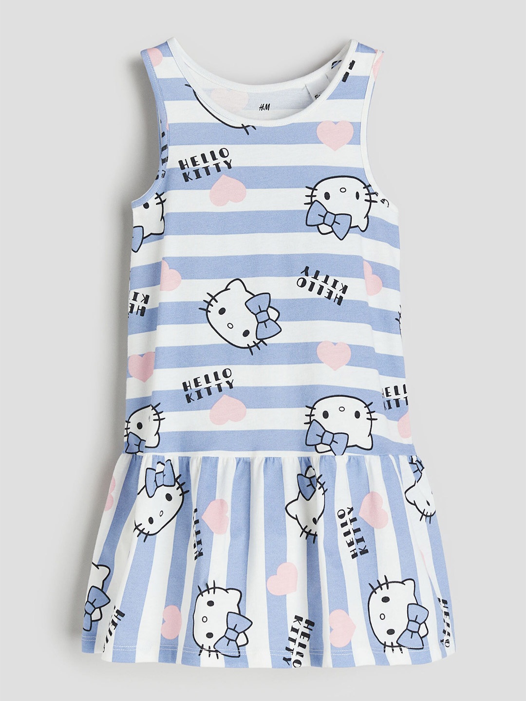 

H&M Girls Printed Cotton Dress, Blue