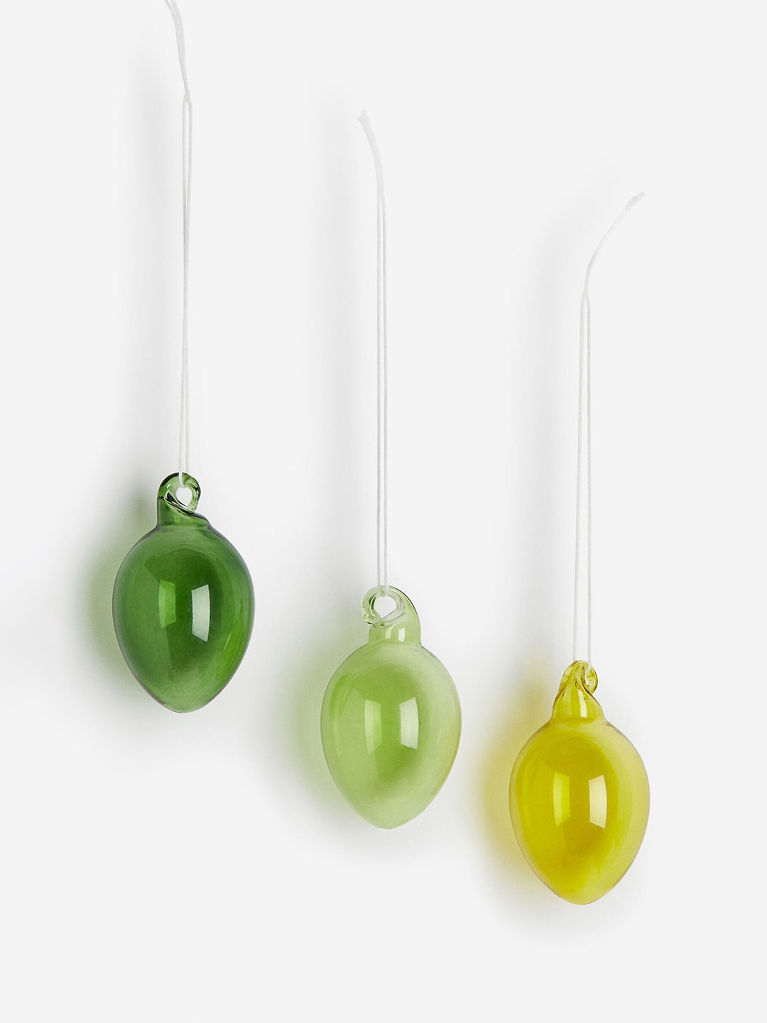 

H&M Green 3-Pack Glass Decorations