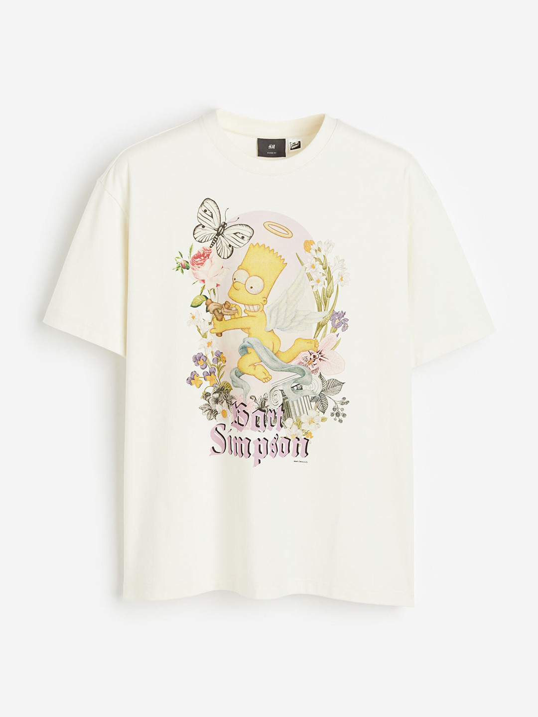 

H&M Men Pure Cotton Loose Fit T-Shirt, White