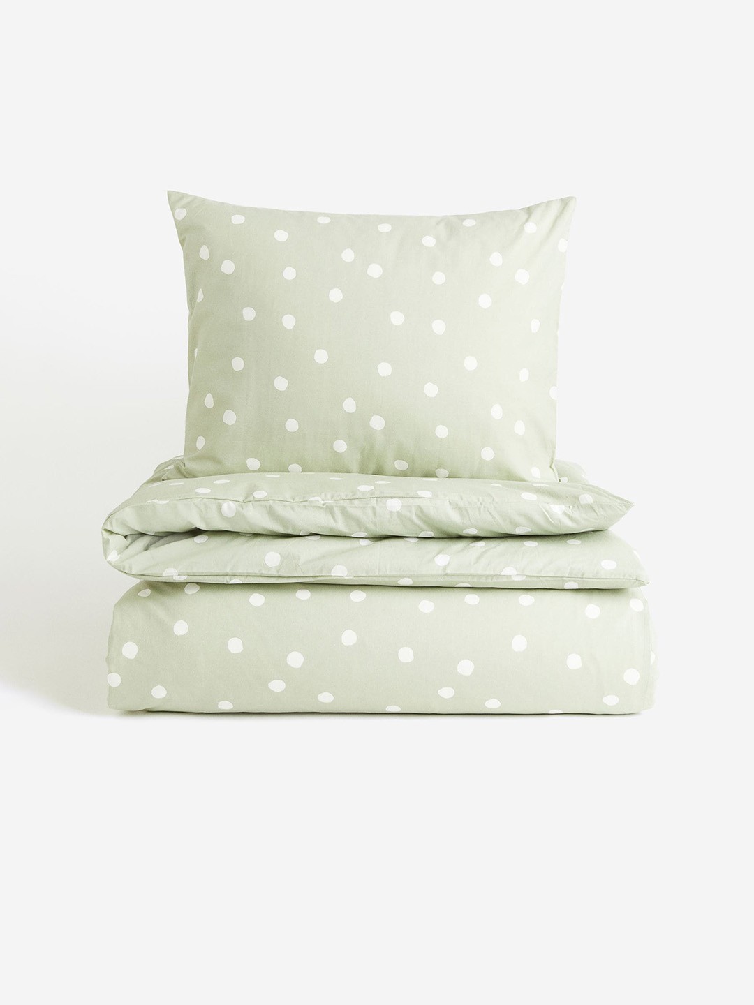 

H&M Green Single Cotton Duvet Cover Set