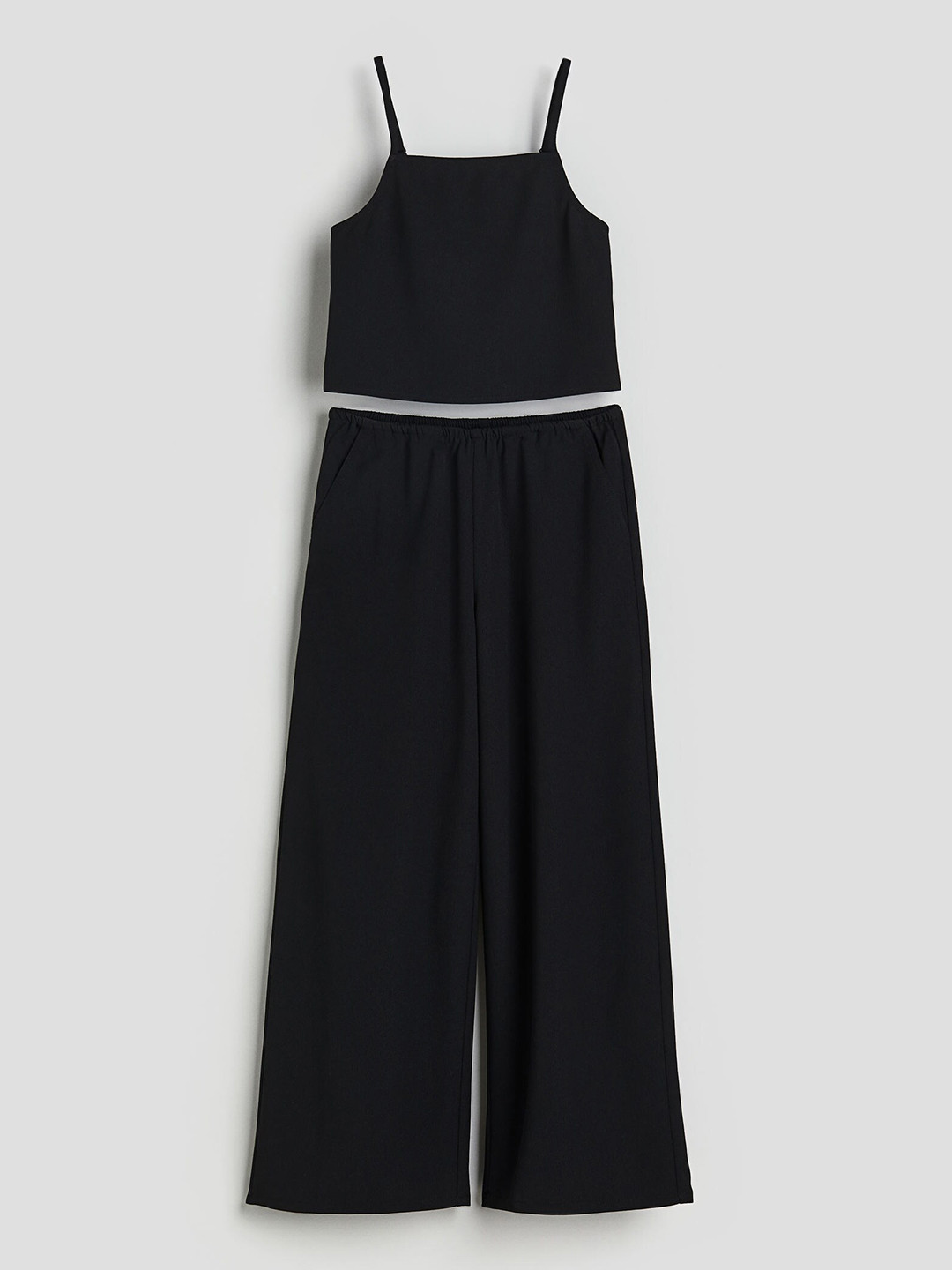 

H&M Girls Strappy Top And Trousers Set, Black