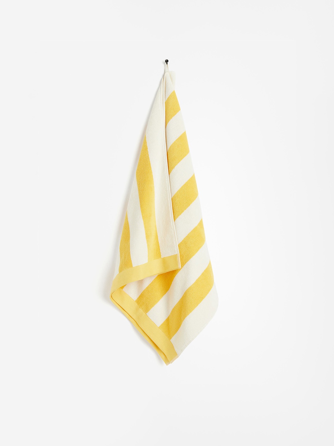 

H&M Yellow Pure Cotton Striped Beach Towel