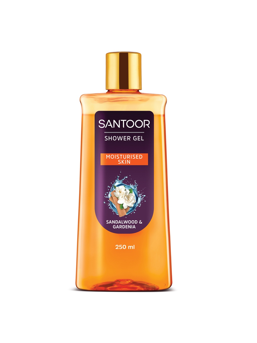 

Santoor Moisturised Skin Sandalwood & Gardenia Shower Gel - 250ml, Orange