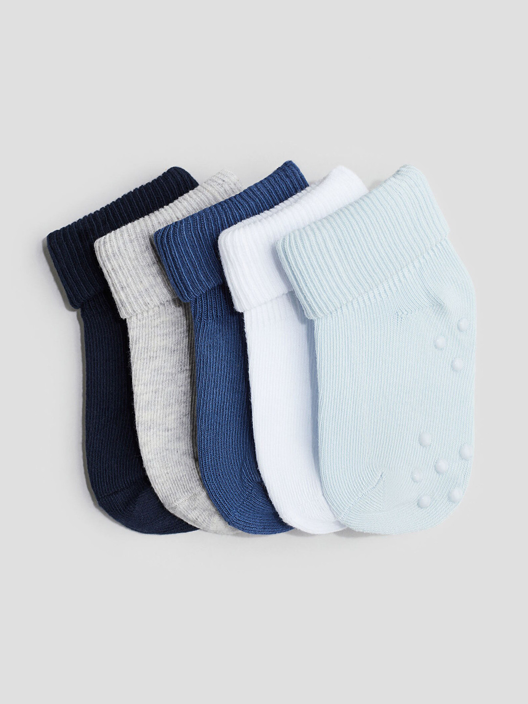 

H&M Boys 5-Pack Anti-Slip Socks, Blue