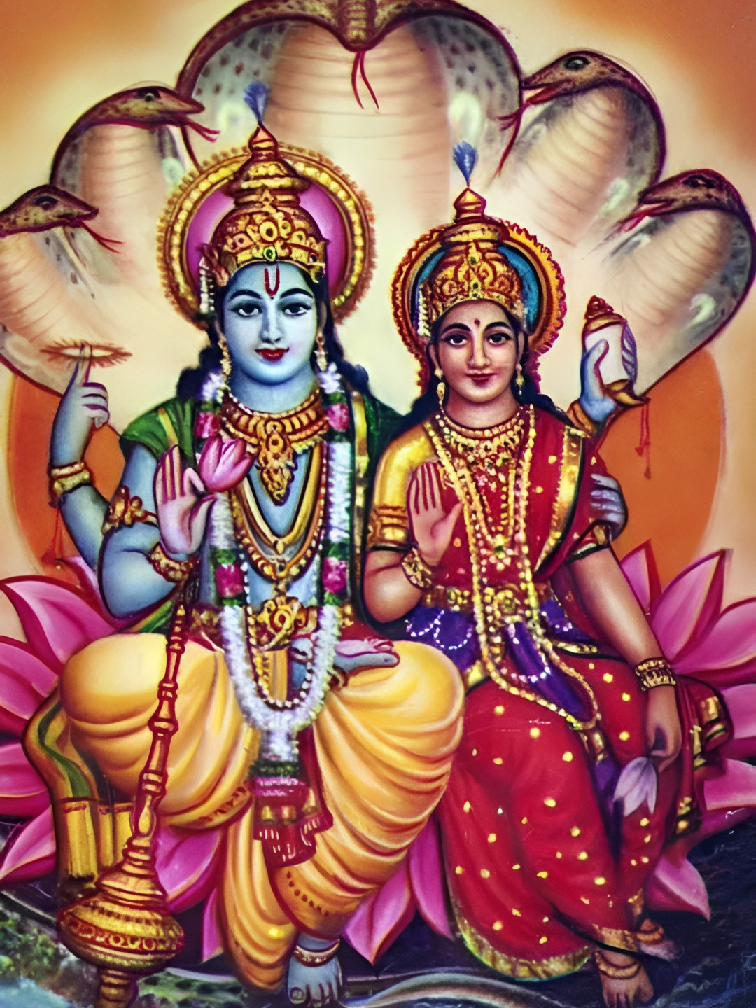 

British Terminal Orange & Pink 1 Piece Paper Religious Wall Paintings