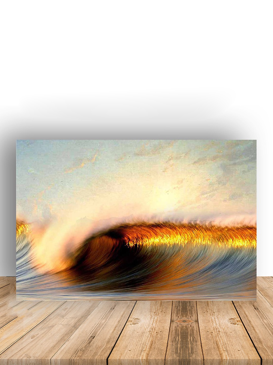 

British Terminal Blue and Brown Boats and Sea Waterproof Paper Wall Poster