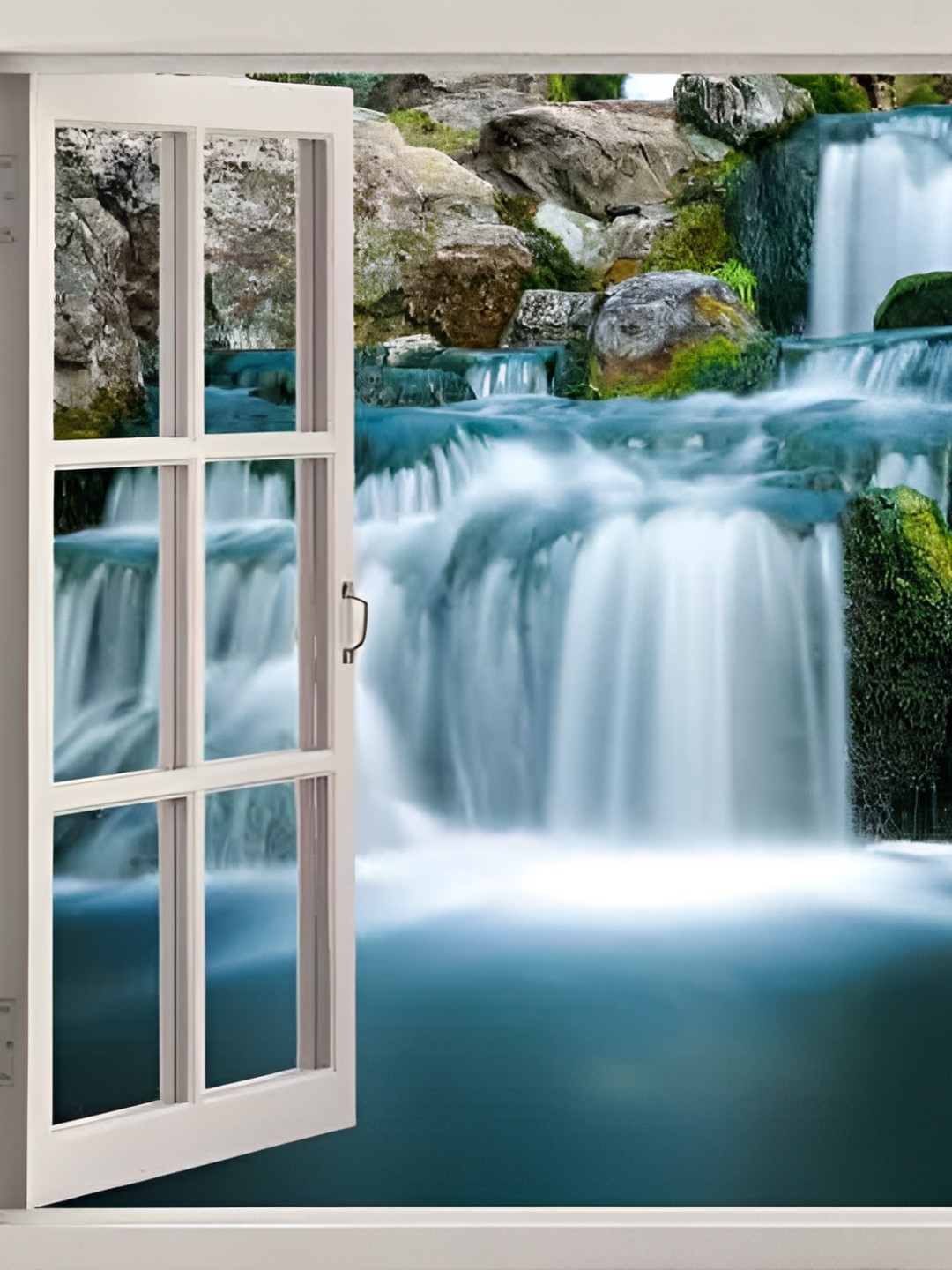 

British Terminal Blue Beautiful Nature Waterfall Sticker