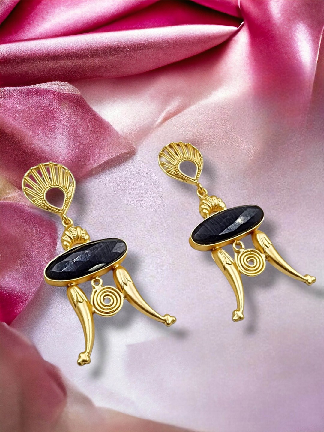 

Anouk Contemporary Drop Earrings, Black