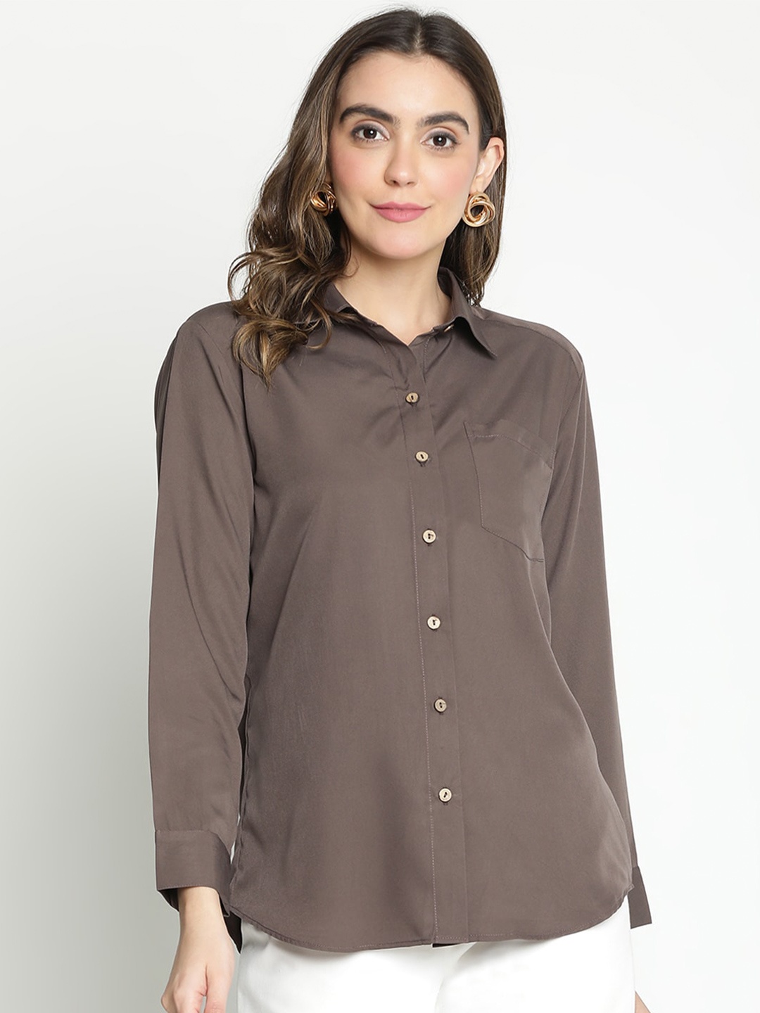 

DRAAX Fashions Shirt Style Top, Grey