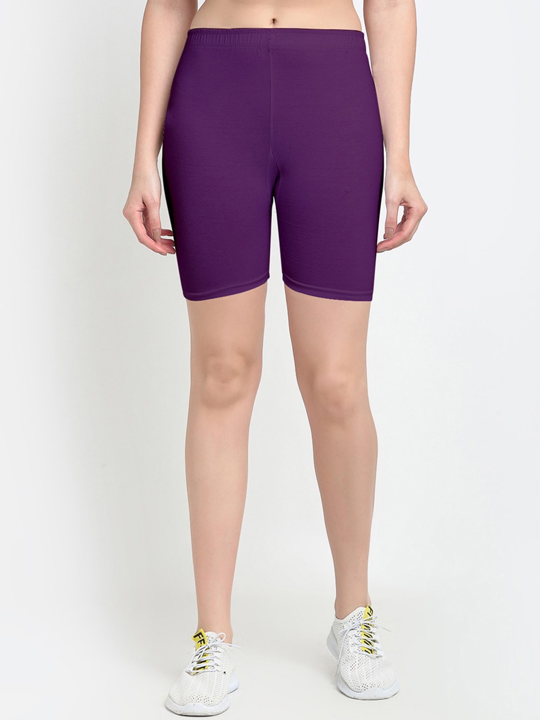 

Jinfo Women Skinny Fit Cycling Sports Shorts, Purple