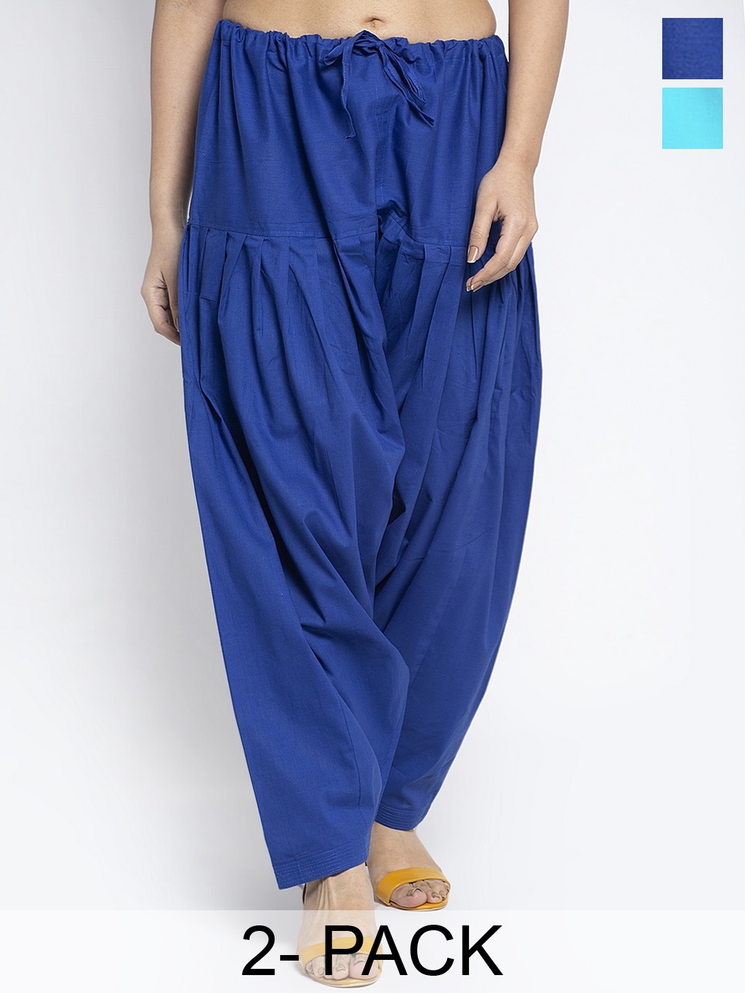 

GRACIT Women Pack Of 2 Cotton Salwars, Blue