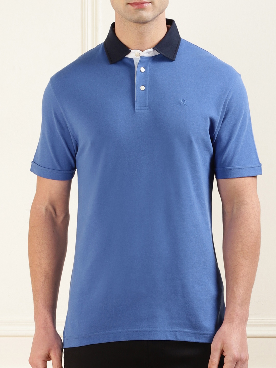 

HACKETT LONDON Men Polo Collar Pockets T-shirt, Blue