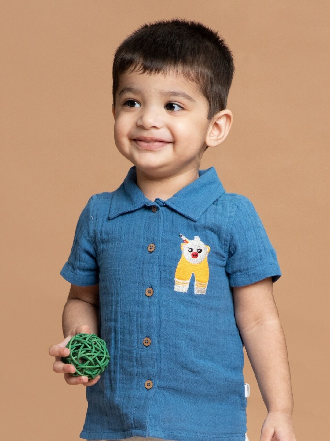 

Greendeer Unisex Kids Classic Opaque Formal Shirt, Blue