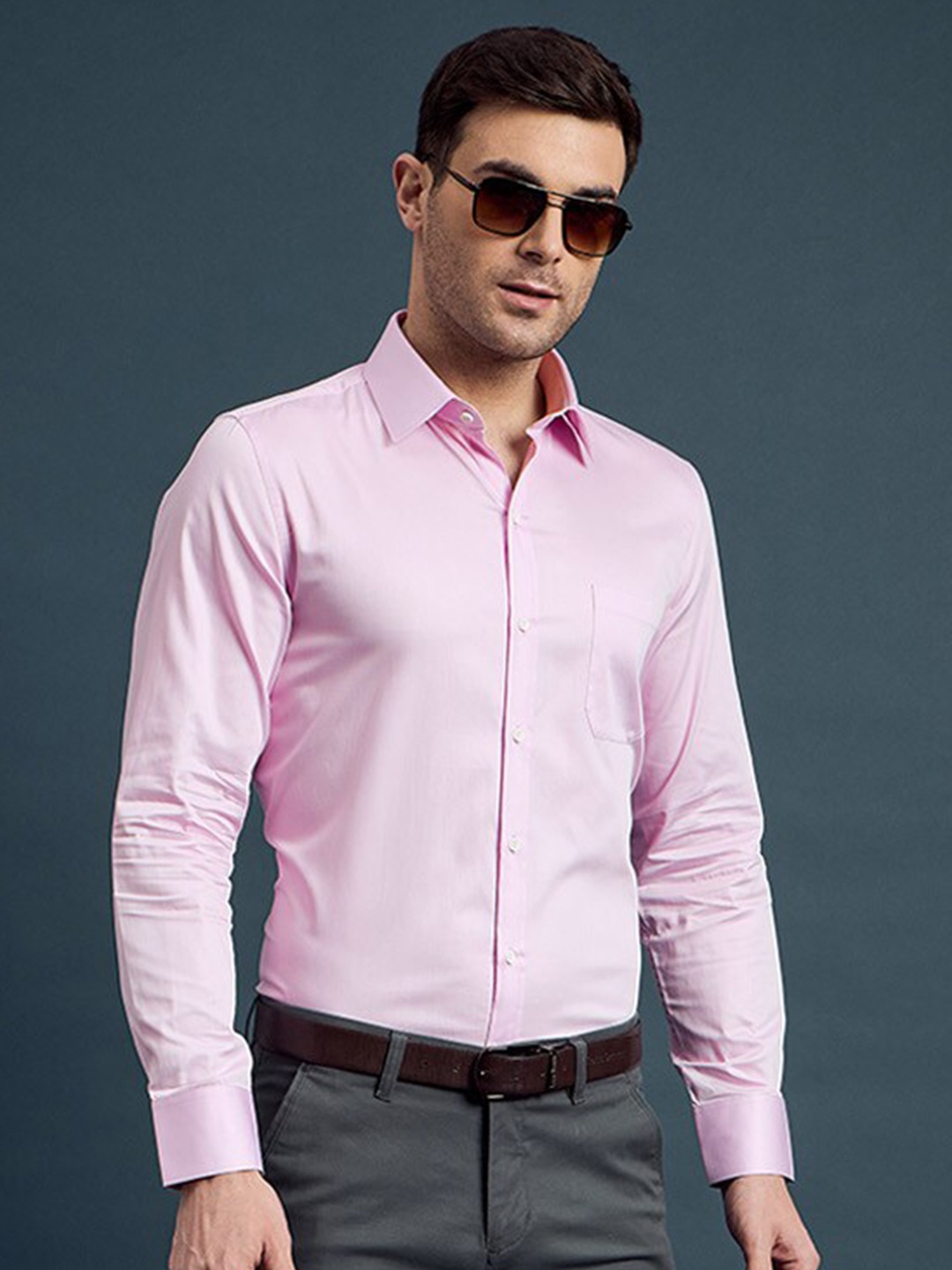 

LOUIS STITCH Men Comfort Opaque Formal Shirt, Pink