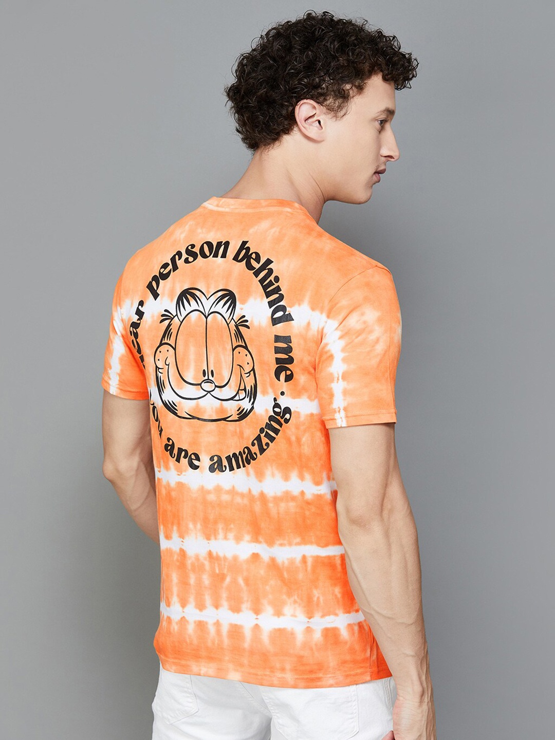 

Fame Forever by Lifestyle Men Garfield Printed T Shirt, Orange