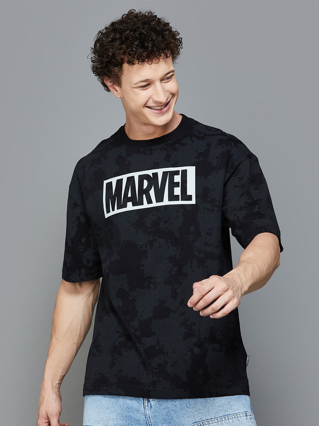 

Fame Forever by Lifestyle Men Typography Printed Applique T-shirt, Black