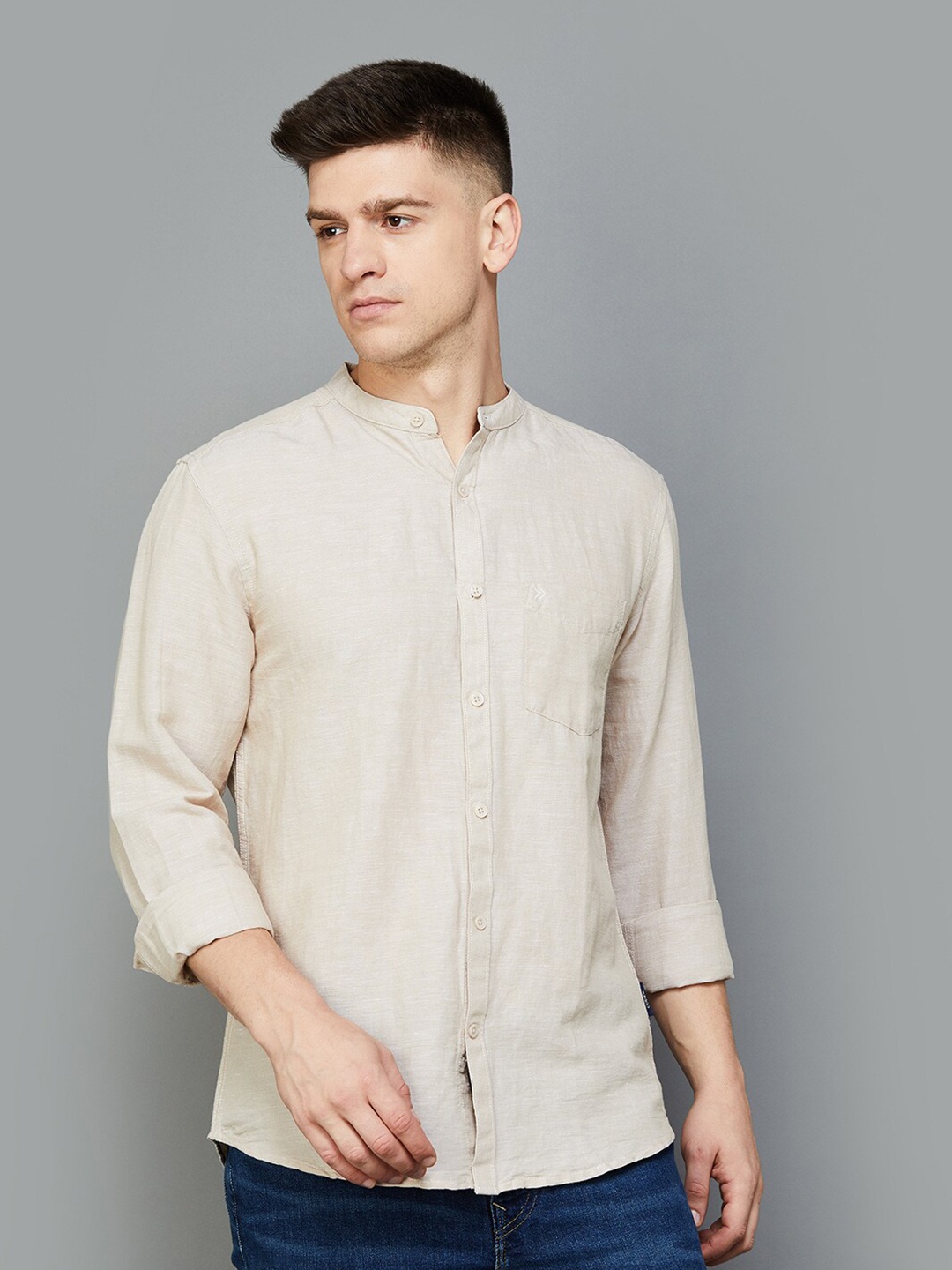 

CODE by Lifestyle Men Opaque Casual Shirt, Beige