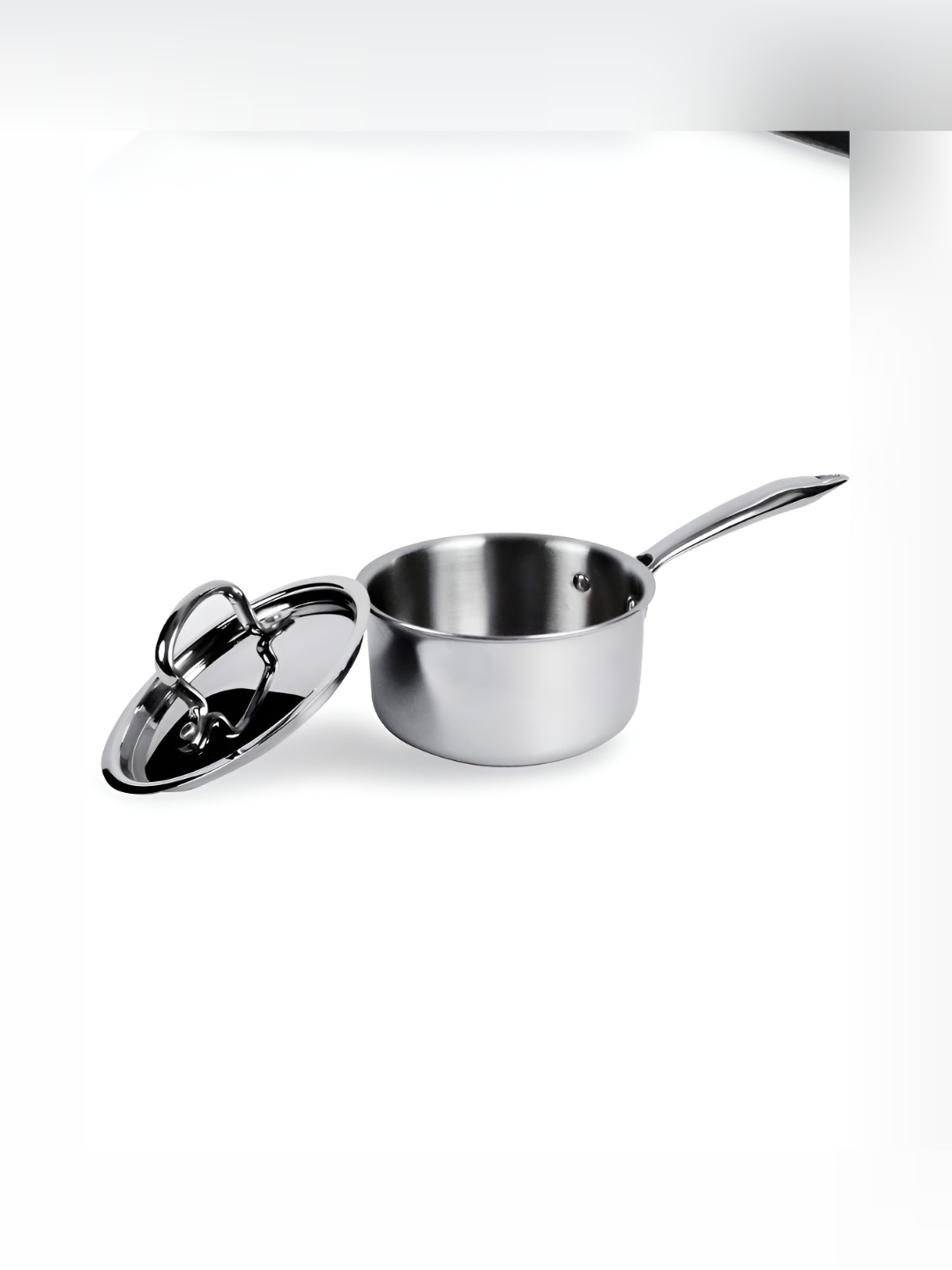 

UMAI Silver-Toned Stainless Steel Dishwasher Safe Sauce Pan With Lid