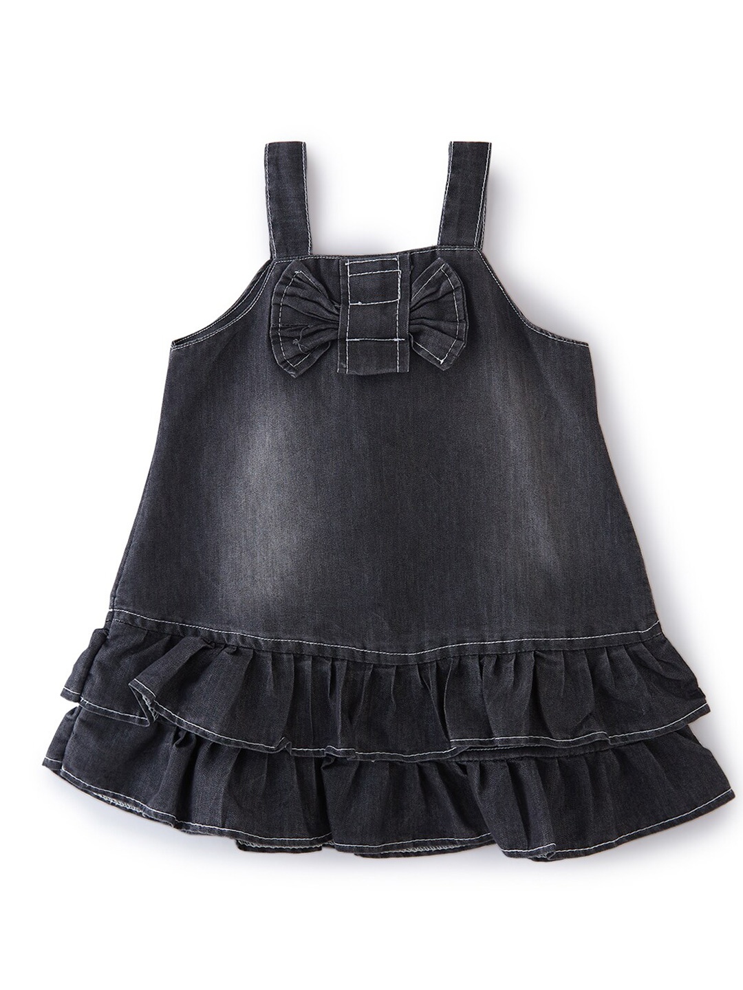 

BAESD Denim A-Line Dress, Black