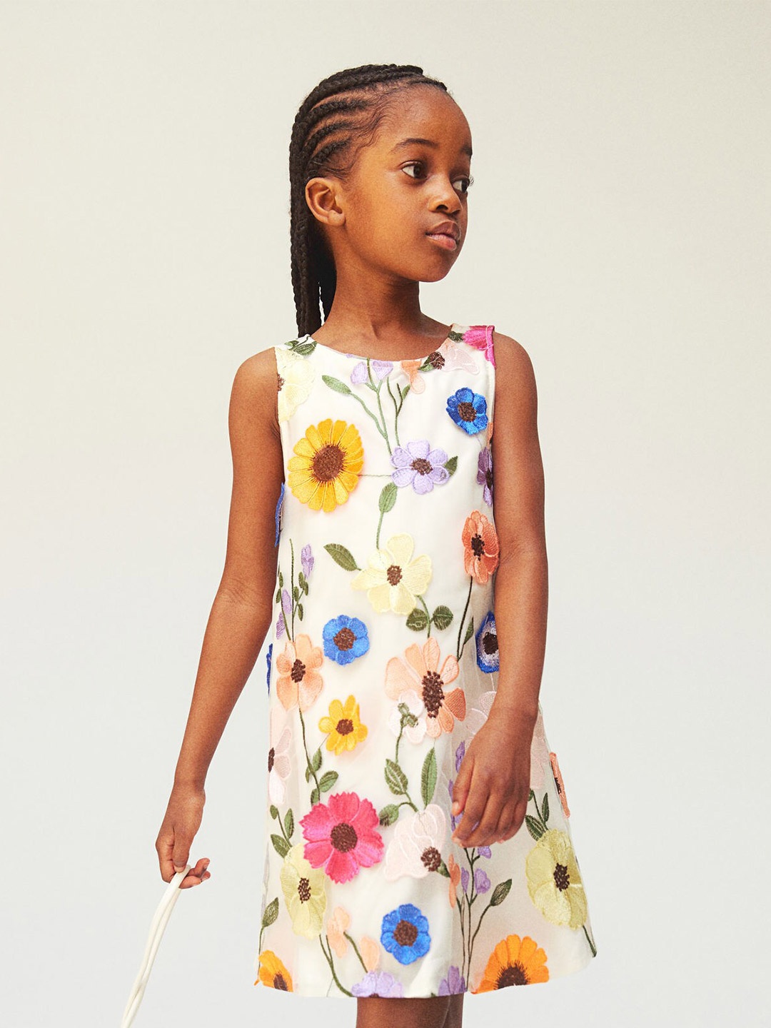 

H&M Girls Floral Tulle Dress, White