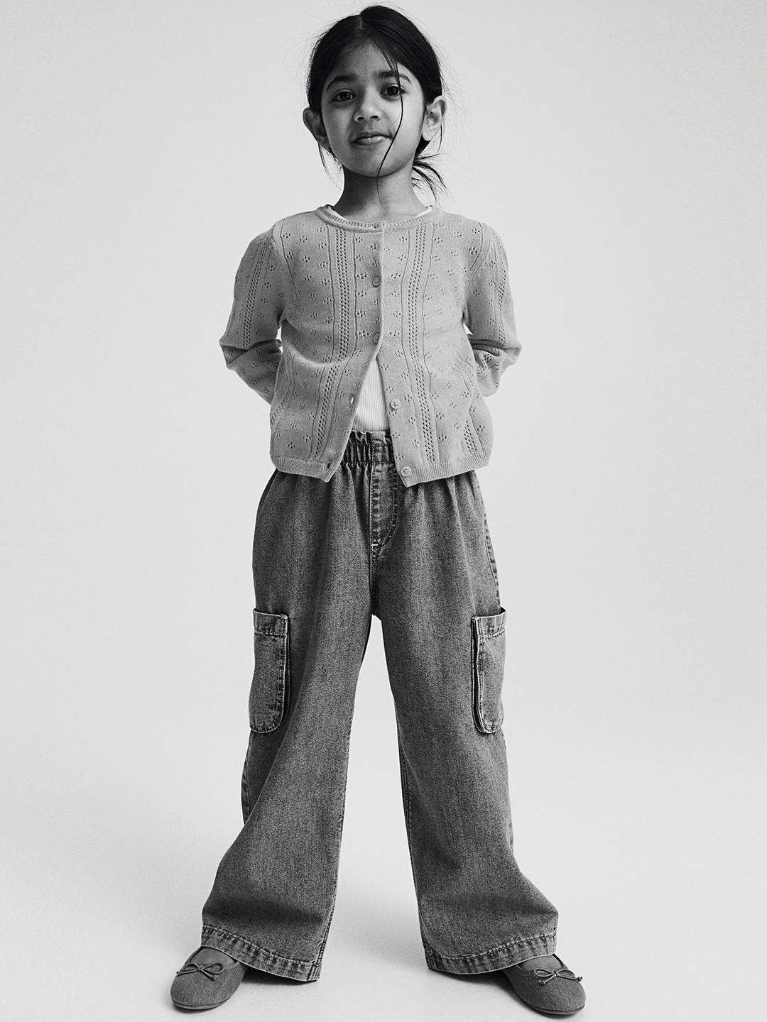 

H&M Girls Wide Fit Jeans, Blue
